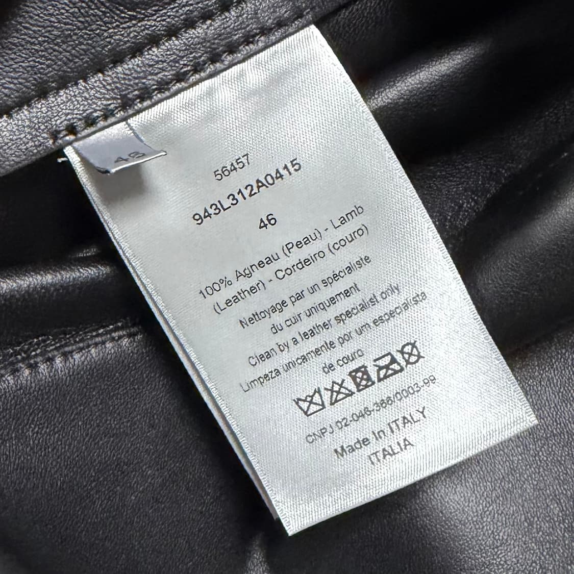 [S+급/46] 디올 레더 롱 코트 블랙 상품이미지6