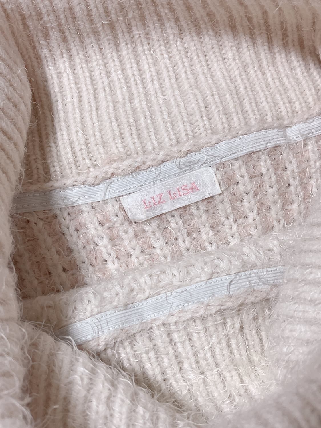 리즈리사 오프숄더 니트 리본 히메갸루 라떼갸루 로걀 상품이미지3