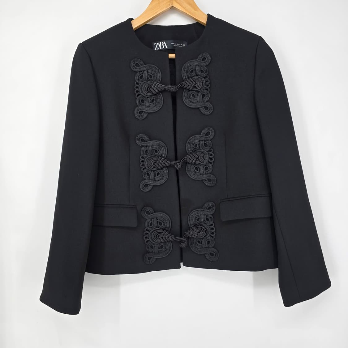 ZARA 차이나 매듭 노카라 자켓 상품이미지2