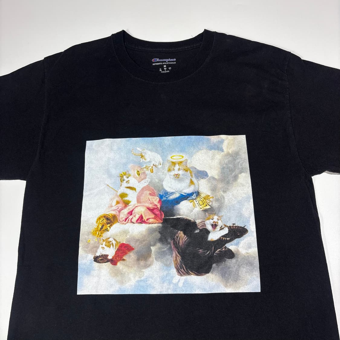 챔피온 고양이 그래픽 티셔츠 블랙 상품이미지2