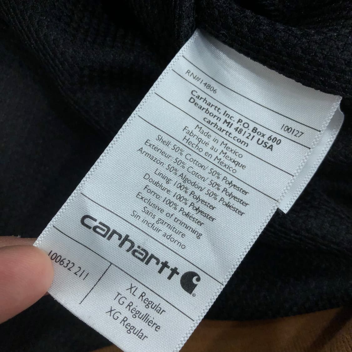 칼하트 된장 레인디펜더 써멀 후드집업 상품이미지5