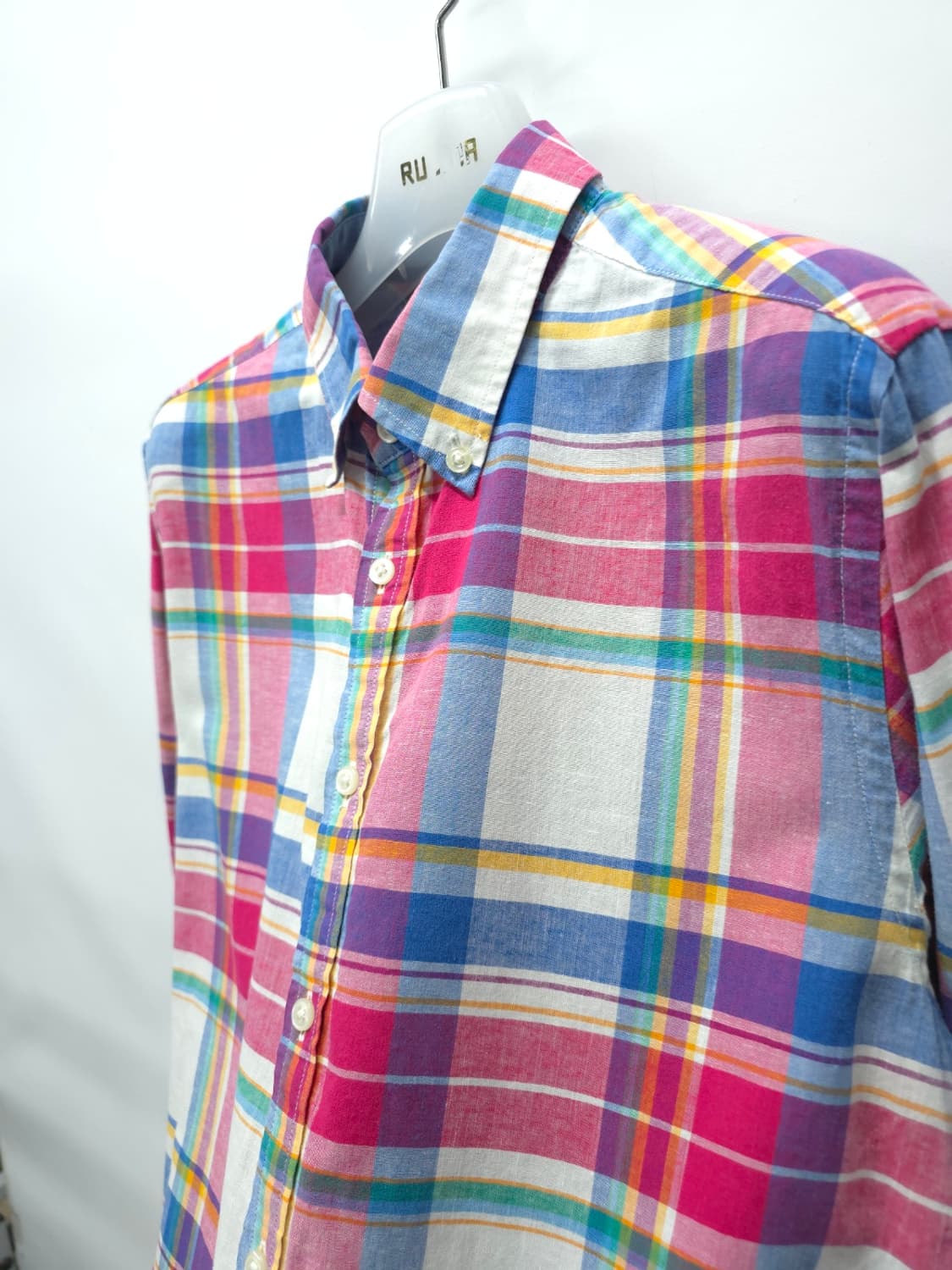 ​타미힐피거 코튼 린넨 체크 롤업 셔츠 (95~100) 상품이미지5