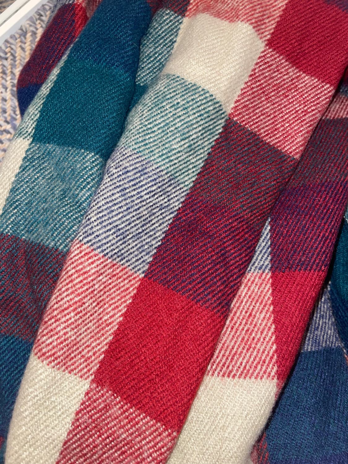 일본빈티지 체크 울 머플러 상품이미지3