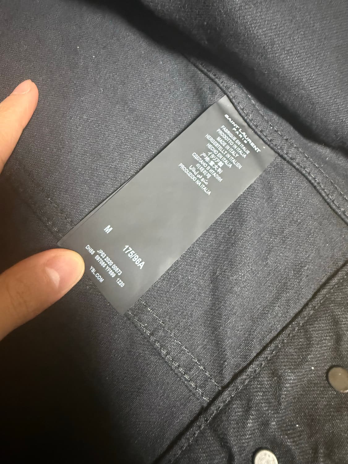 생로랑 블랙 데님 자켓 상품이미지3