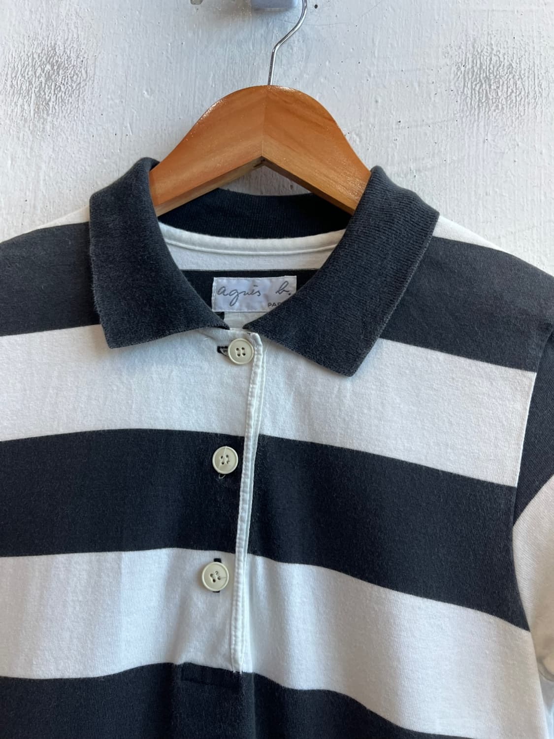 아네스베 PK 카라 스트라이프 원피스 Made in JAPAN 상품이미지3