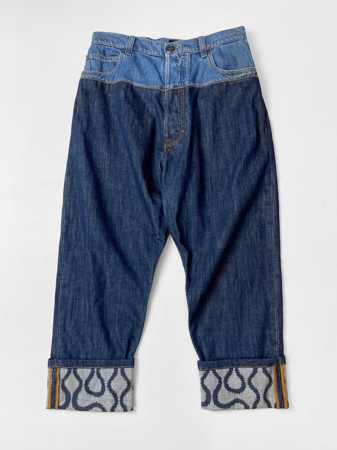 비비안웨스트우드 테이퍼드핏 배색 데님 팬츠 A1403 상품이미지1