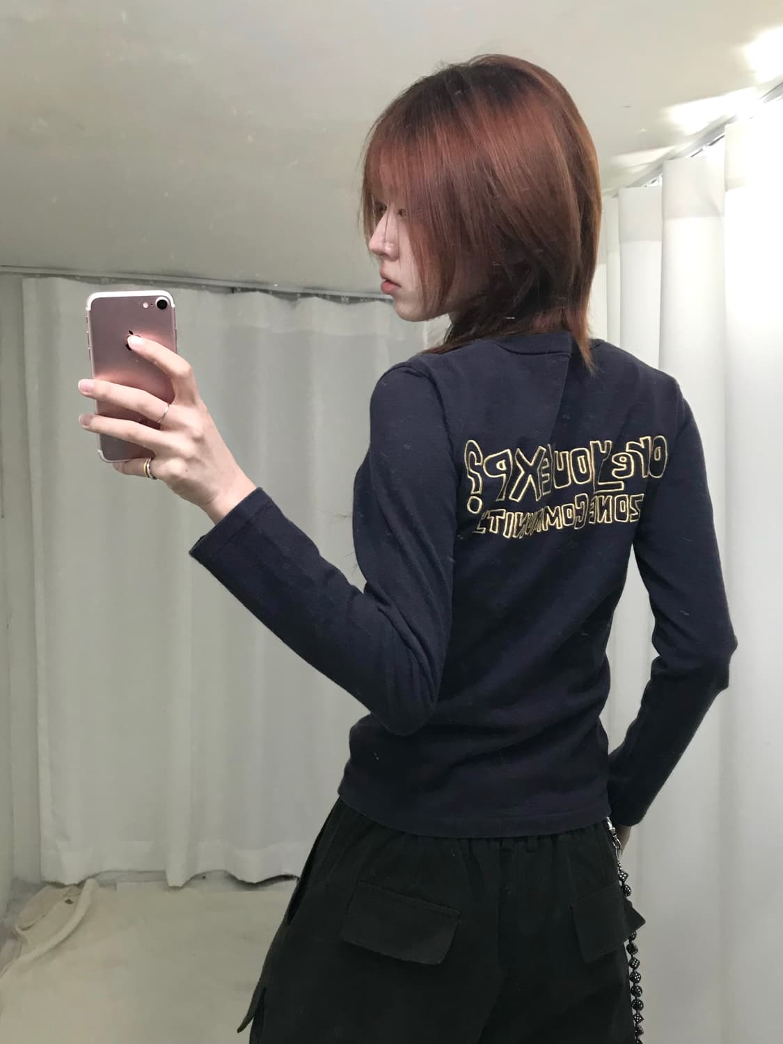 오존 커뮤니티 락스타 자수 딱붙 롱슬리브 상품이미지2