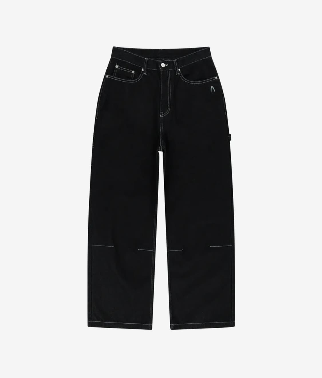아캄 니들워크 데님 팬츠 (블랙)/남녀공용 상품이미지2