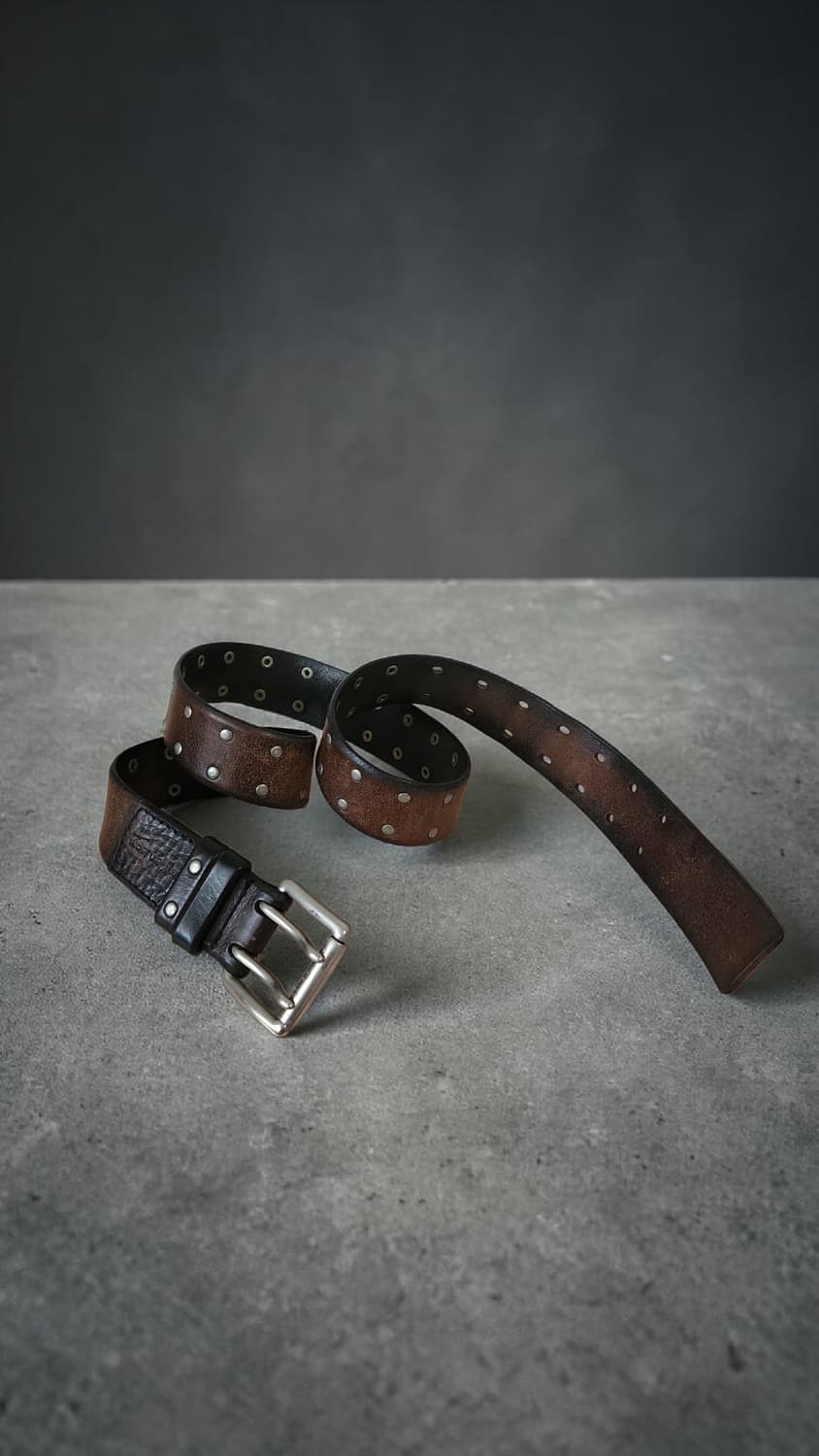 90s Calvin Klein Jeans 황동 버클 통가죽 벨트 상품이미지1