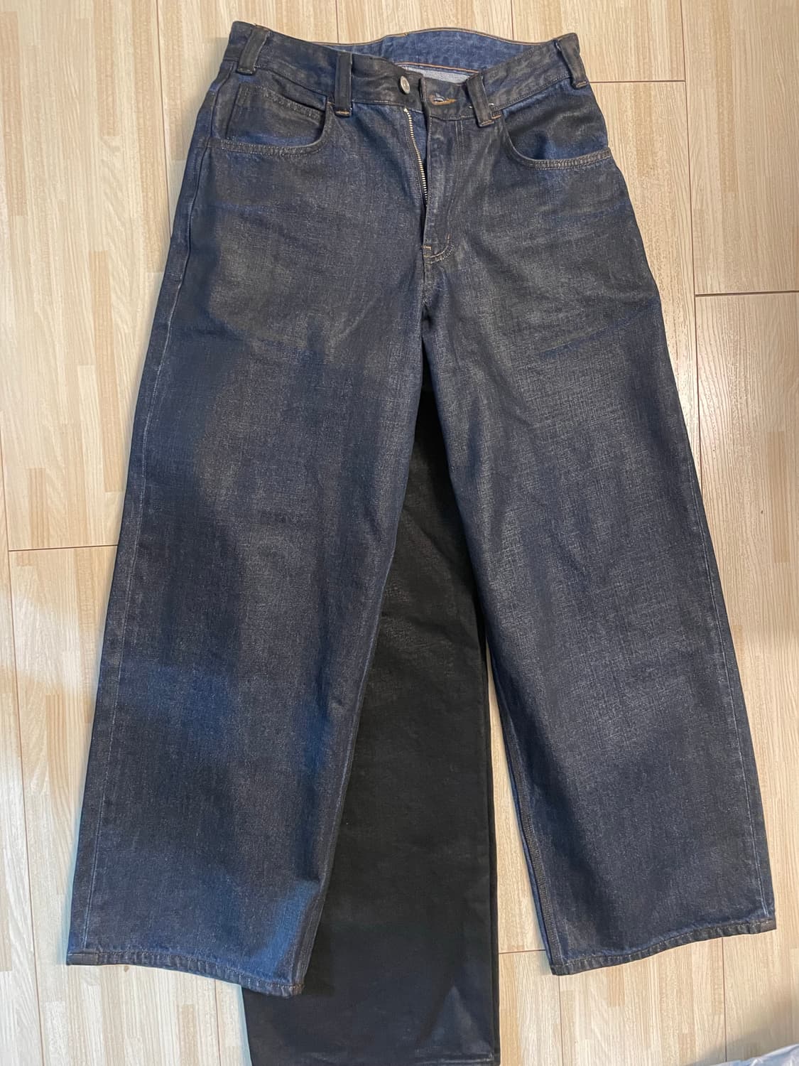 노운x우연 코티드 데님 인디고 0사이즈 상품이미지1