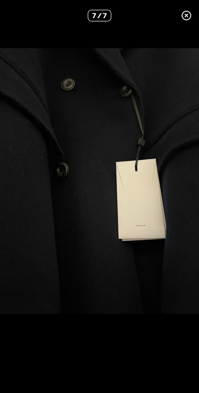 [새상품]유메르 모엘 캐시미어 더블 코트 네이비 상품이미지7