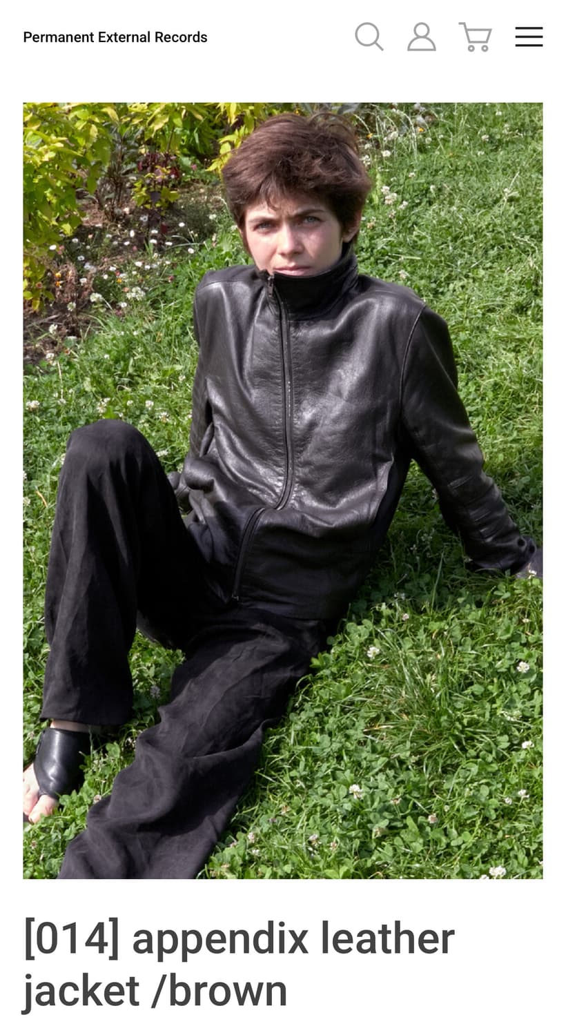 머듈 [014] 브라운 레더 자켓 상품이미지3