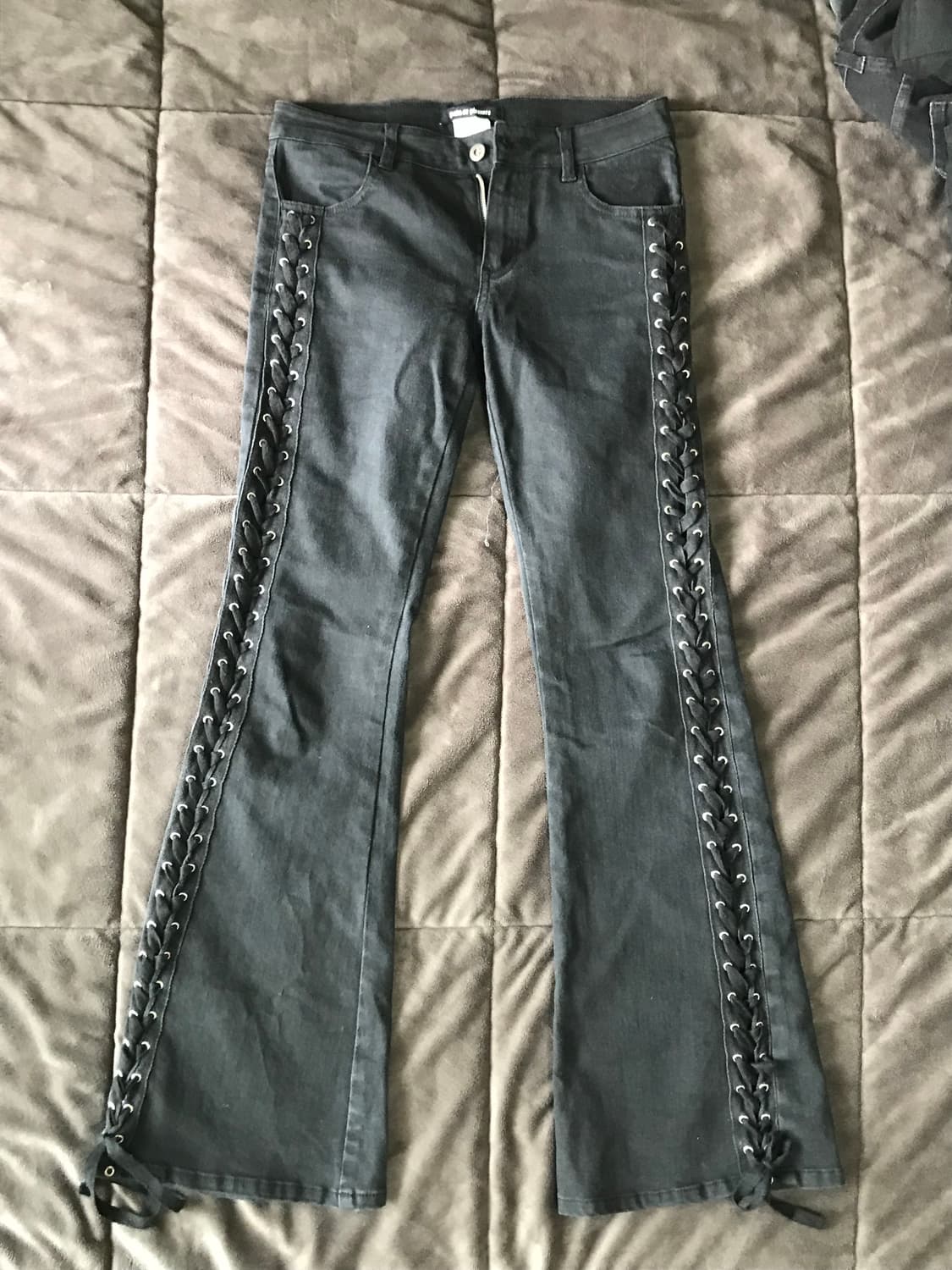 페인오어플레저 블랙 코르셋 팬츠 상품이미지1