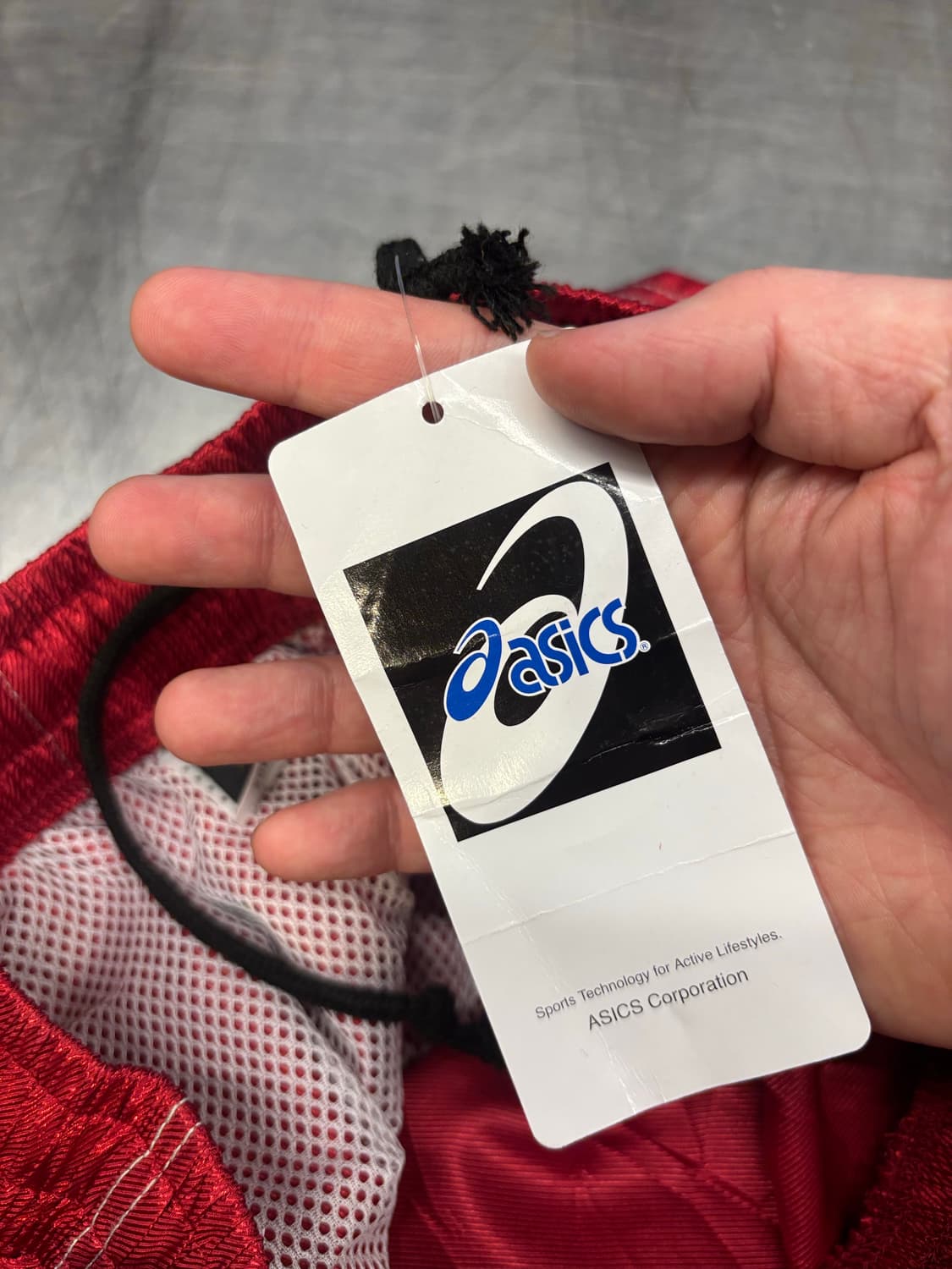 아식스 레드 트레이닝 바지 상품이미지10