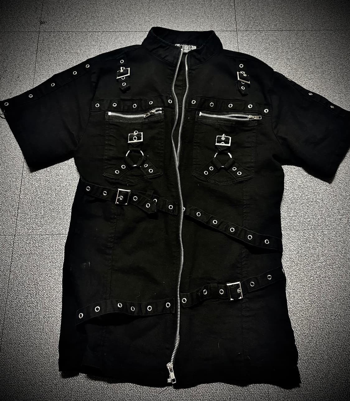 포이즌 인더스트리 펑크 블랙 반팔 자켓 상품이미지1