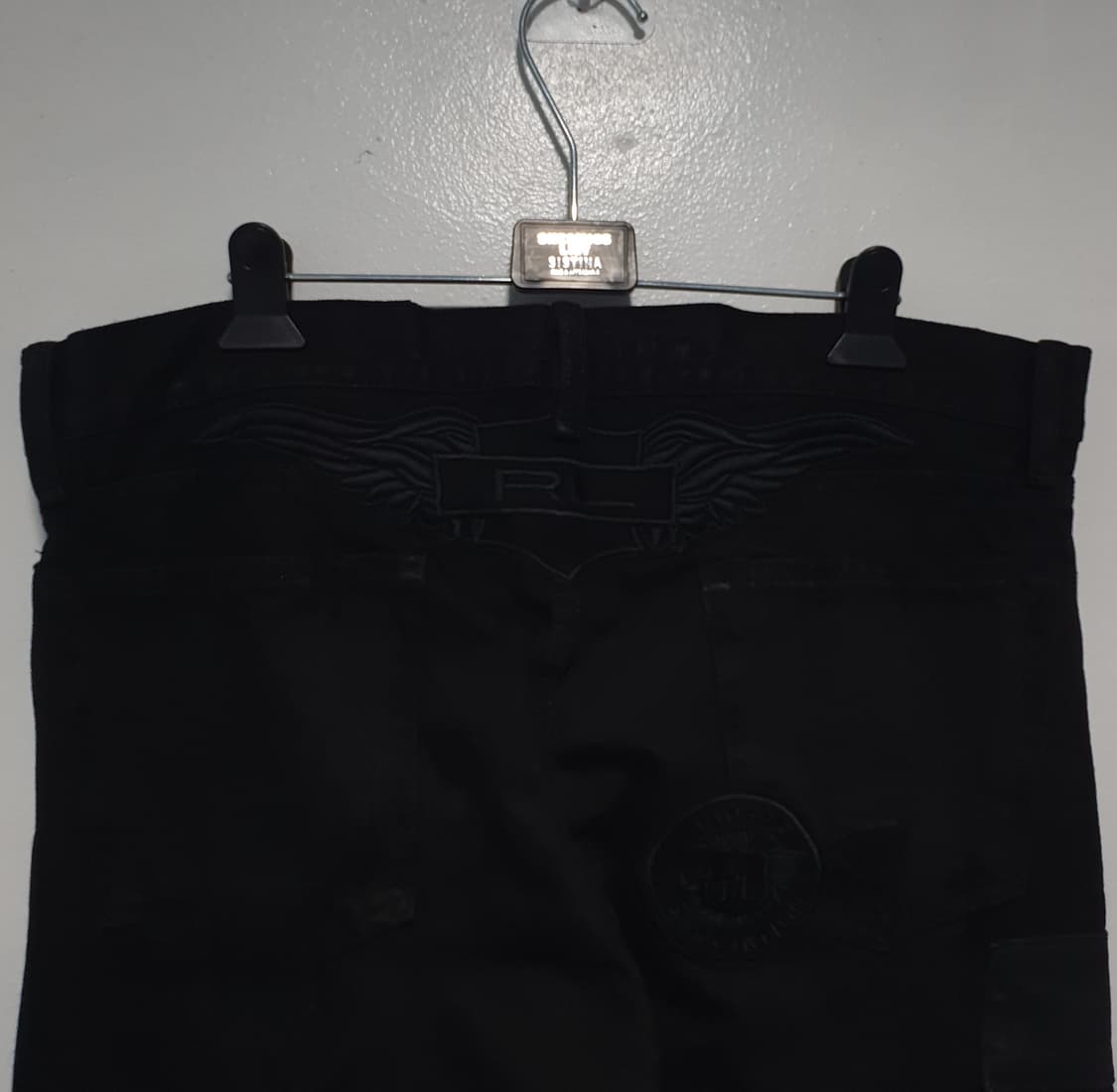 폴로 랄프로렌 블랙라벨 패치워크 지퍼 스터드 바이커 데님 팬츠 흑청 34 상품이미지10