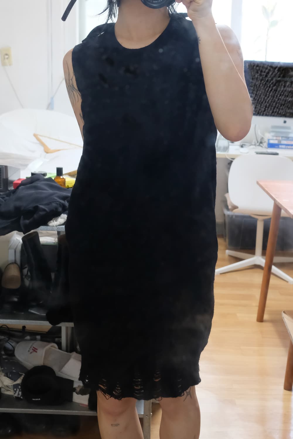 준야 와타나베 꼼데가르송 울 슬리브리스 드레스 상품이미지7