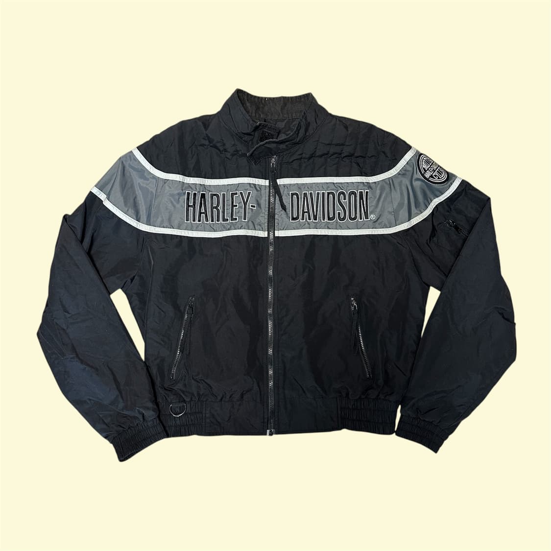 할리데이비슨 바이커 자켓 바람막이 L MADE IN USA 상품이미지2