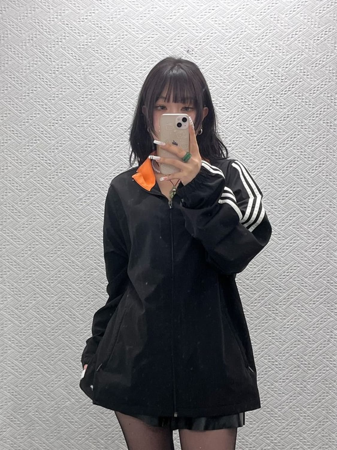 아디다스 올드스쿨 레트로 00s 오렌지 바람막이 자켓 110 C10894 상품이미지2