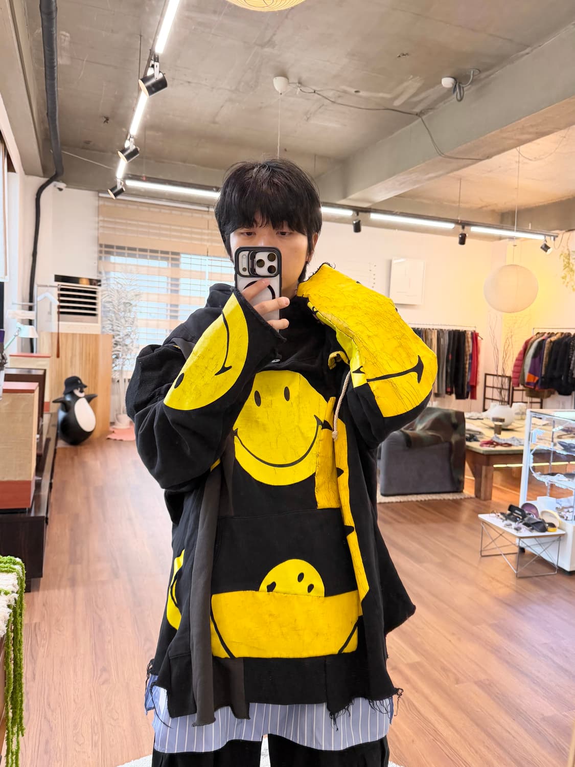 캐피탈 스마일 더블 후디 상품이미지2