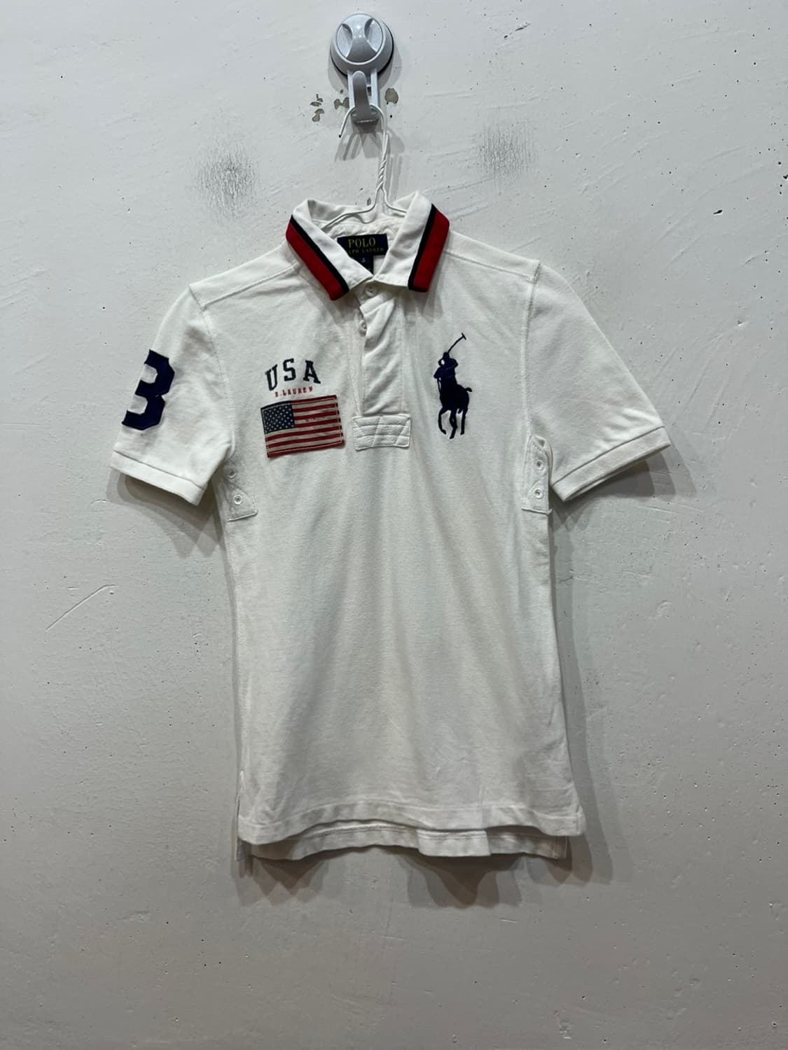 폴로랄프로렌 키즈 USA 성조기 빅로고 반팔 카라티 상품이미지1