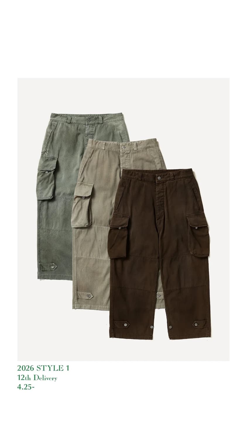 A.PRESSE 26SS Vintage FA HBT M-47 Pants 상품이미지1