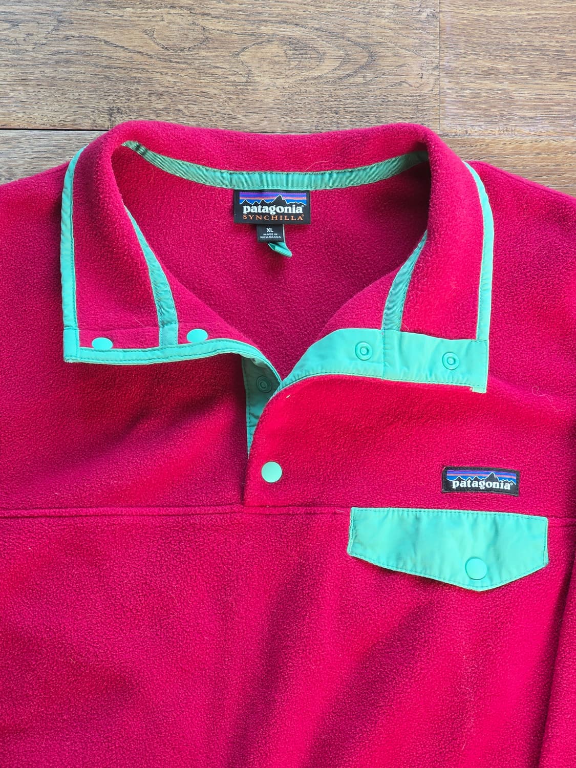 파타고니아 신칠라 스냅티 핑크 민트 XL 라이트웨이트 상품이미지1