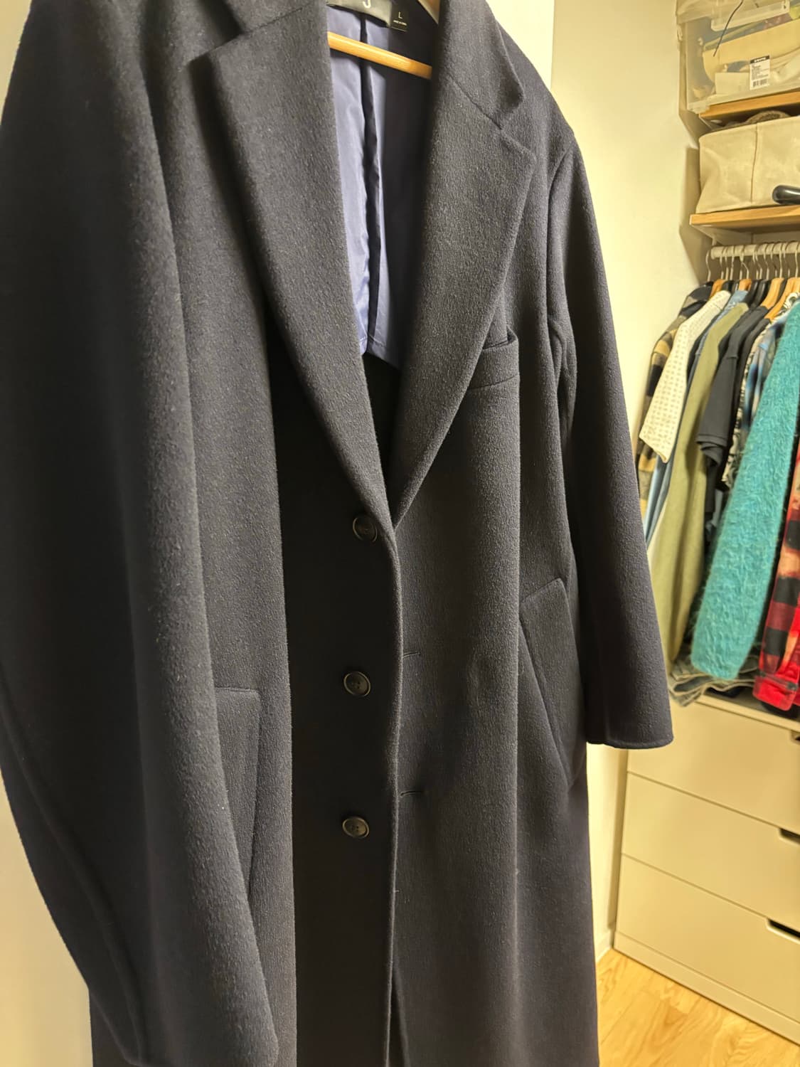 [L] 유니클로 질샌더 +J 캐시미어블렌드 오버사이즈 체스터코트 상품이미지4