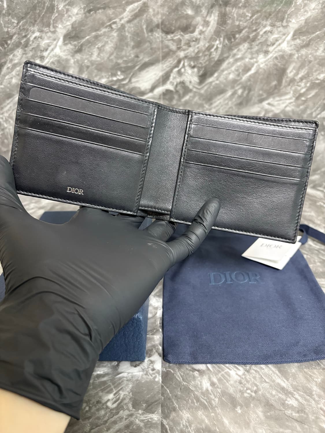 디올 오블리크 자카드 반지갑 상품이미지3