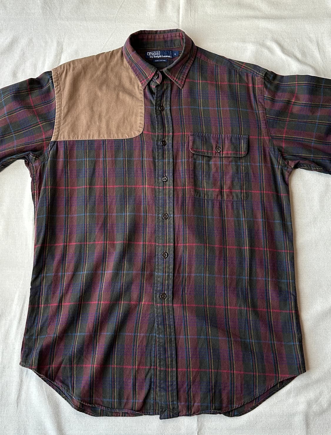 폴로 랄프로렌 헌팅 체크셔츠 M (숄더 엘보우 패치) 상품이미지5