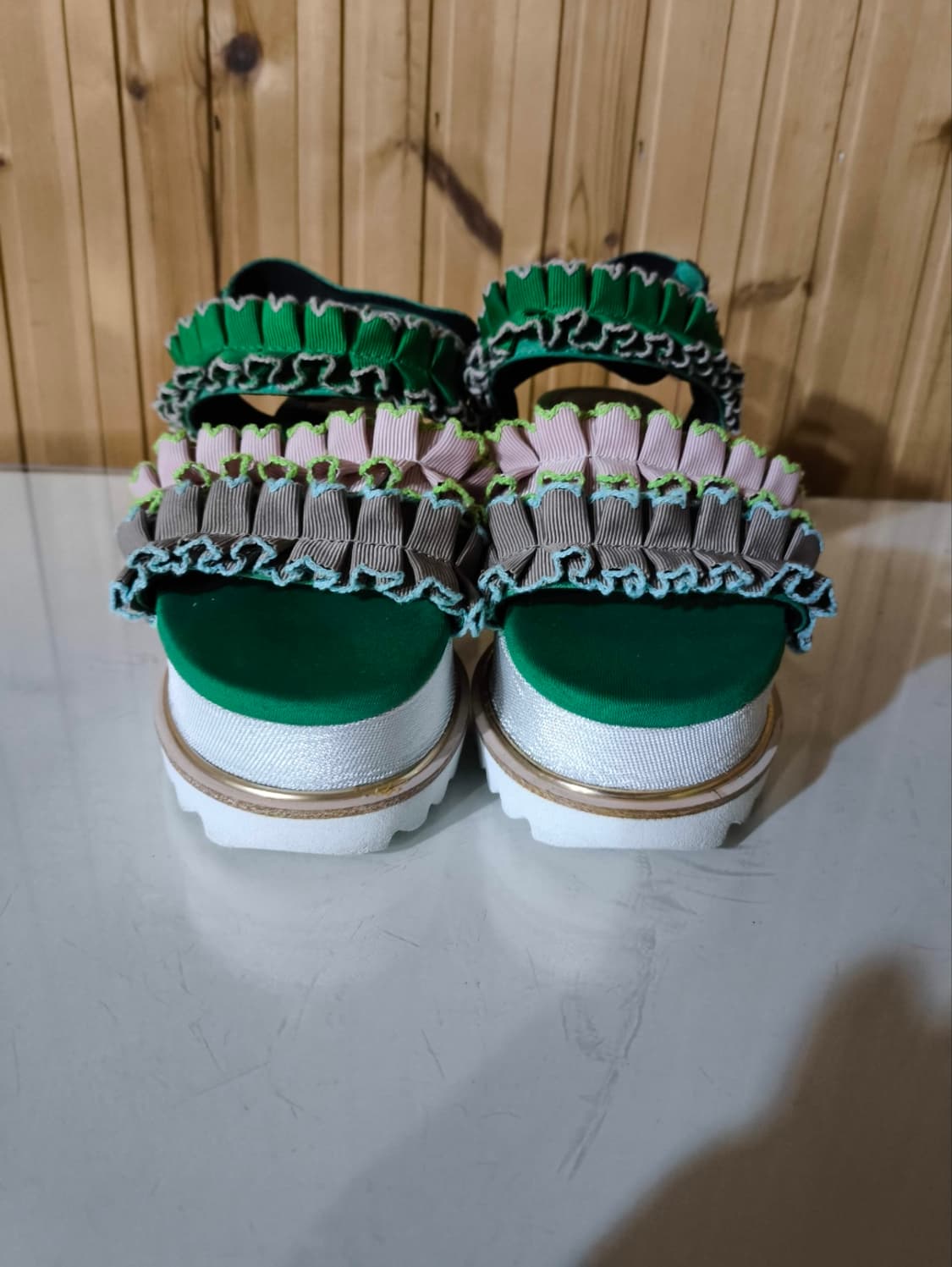 240mm 슈콤마보니 프릴 샌들 7.5cm 상품이미지3