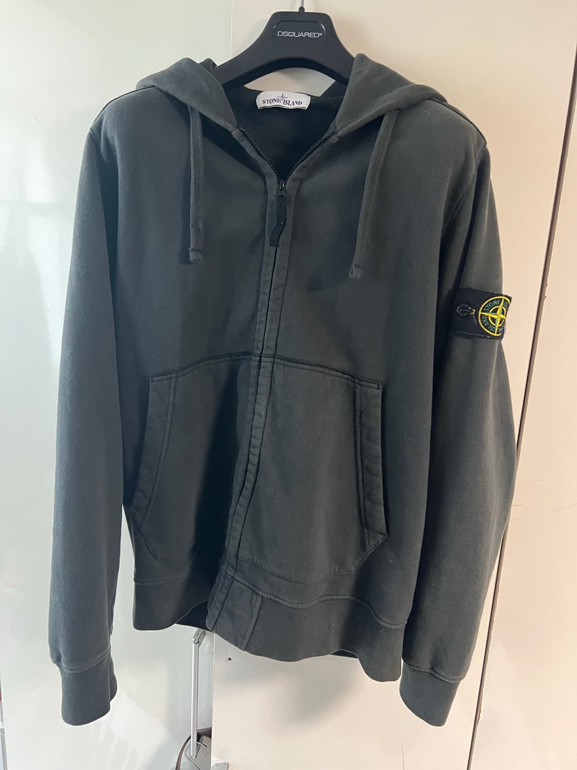 스톤아일랜드 후드집업 카키 상품이미지1