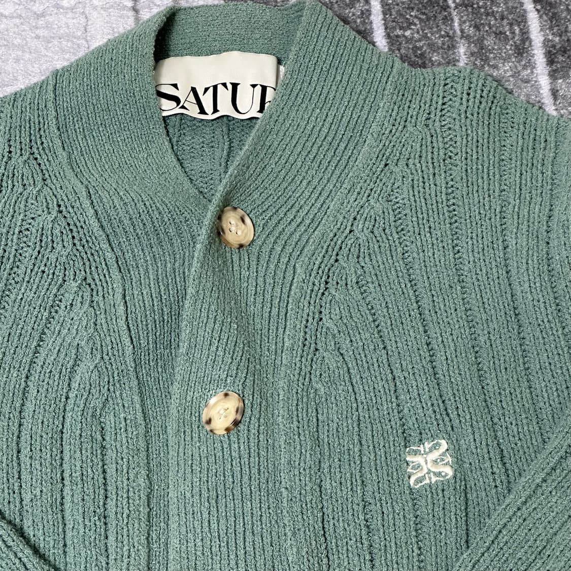 세터 가디건 그린 상품이미지2