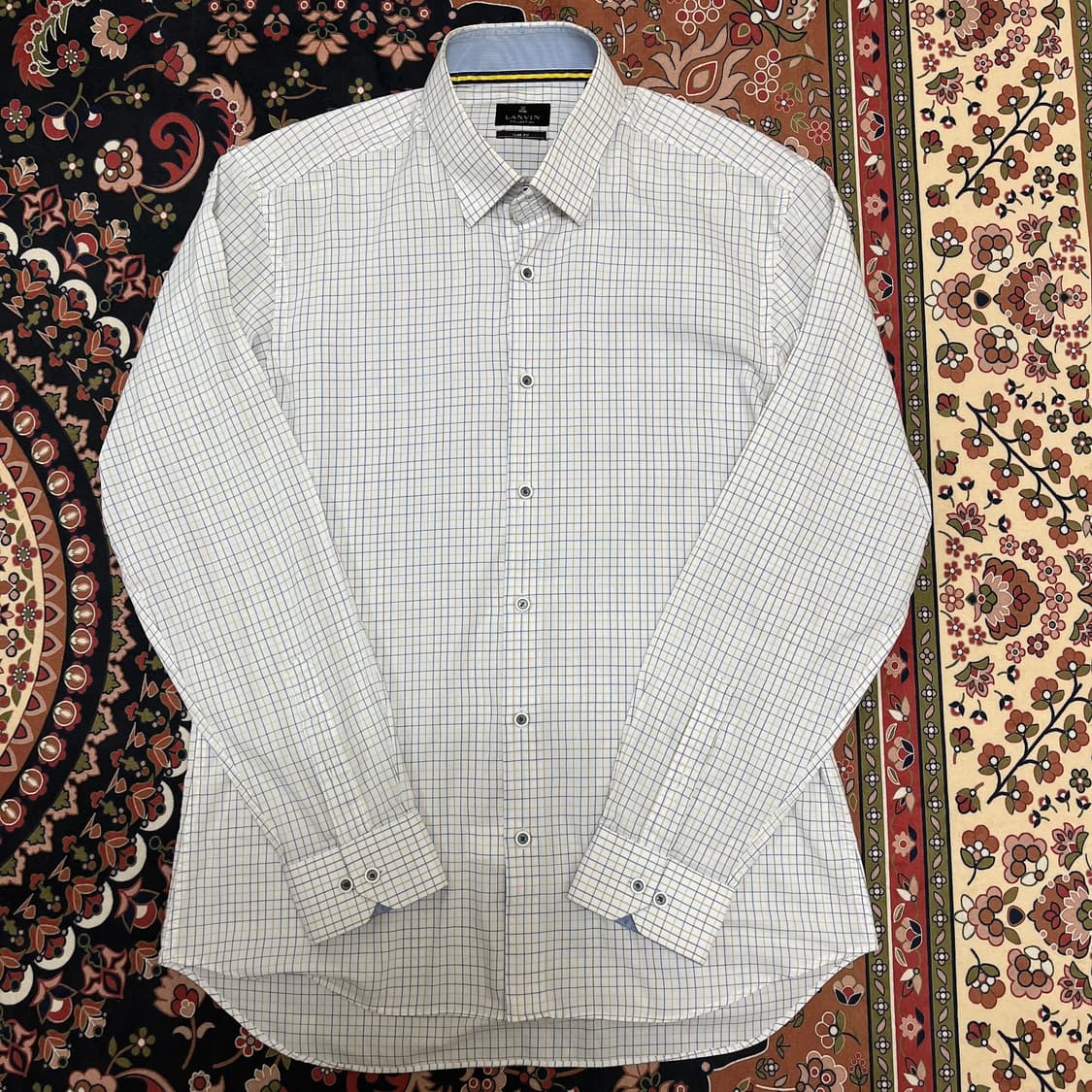 랑방 컬렉션 슬림핏 체크 긴팔 셔츠 XL/105 상품이미지1