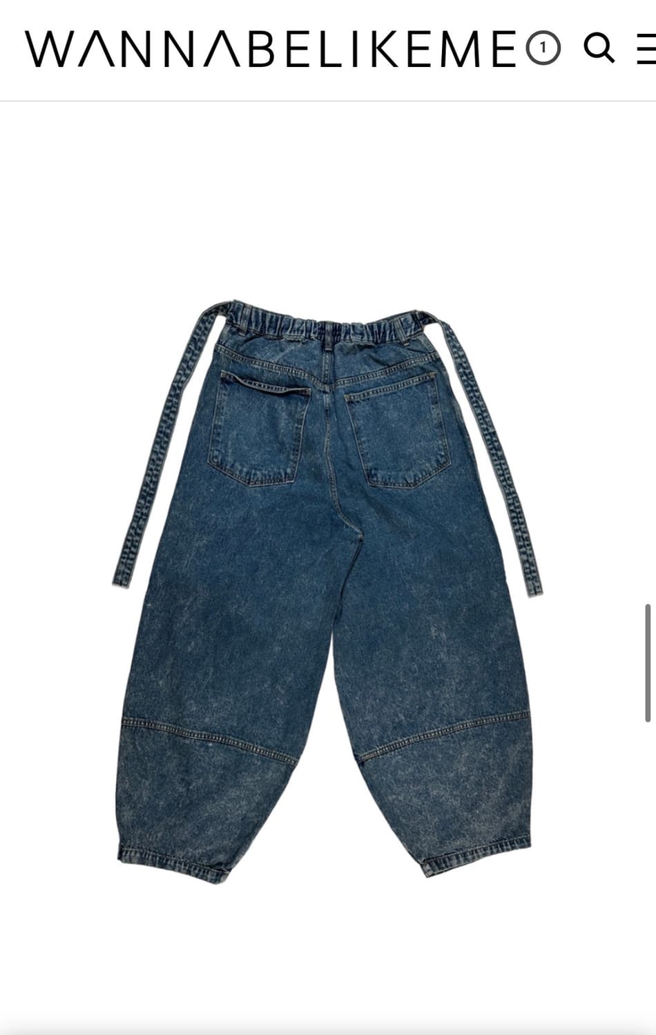 Wannabelikeme BELT DENIM PANTS:blue 상품이미지2