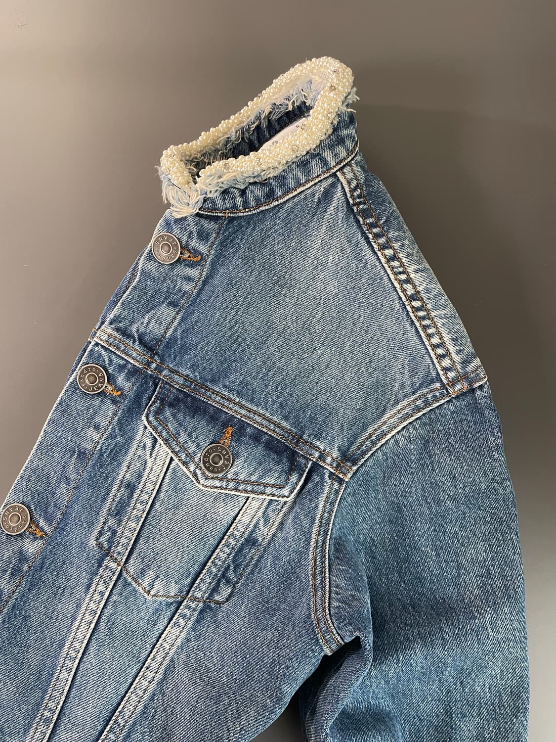 [38] 산드로 펄 트리밍 데님 트러커 자켓 상품이미지4