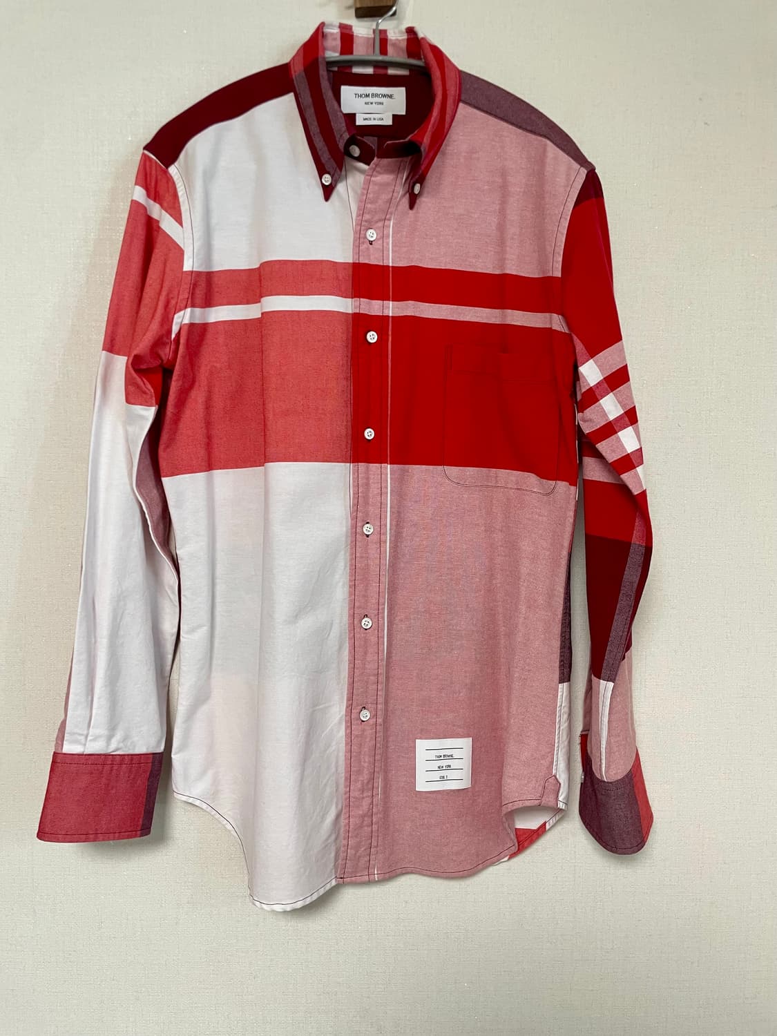 톰브라운 레드 체크 셔츠 사이즈 2 정품 상품이미지1
