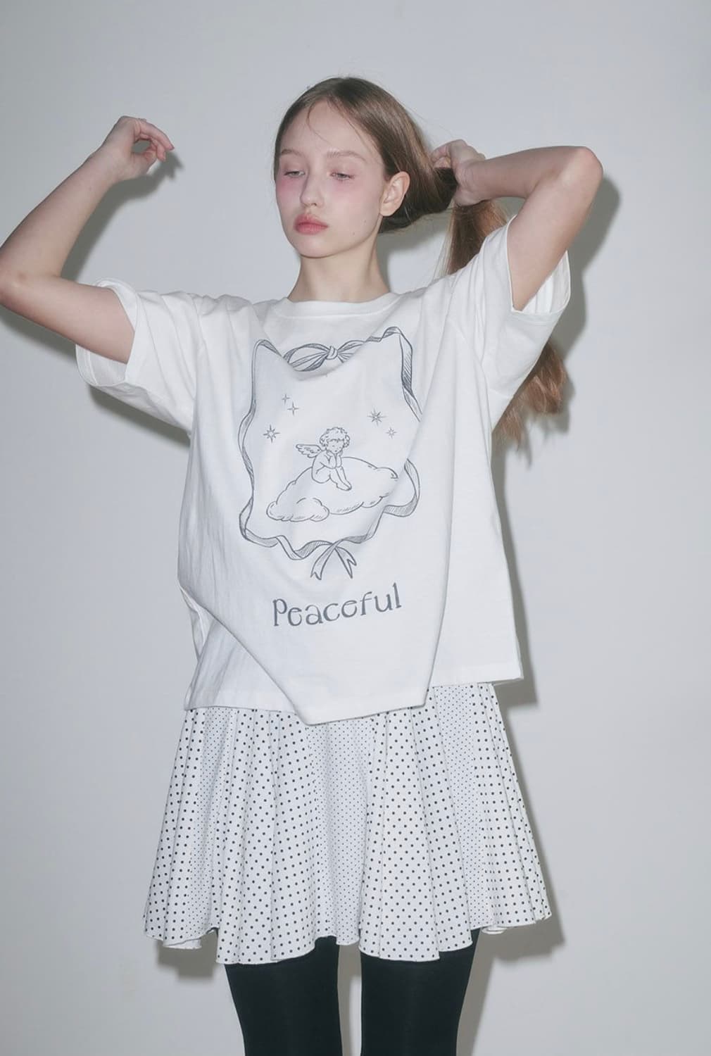 펀프롬펀 FLARE MINIDRESS WHITE(DOT) 상품이미지3