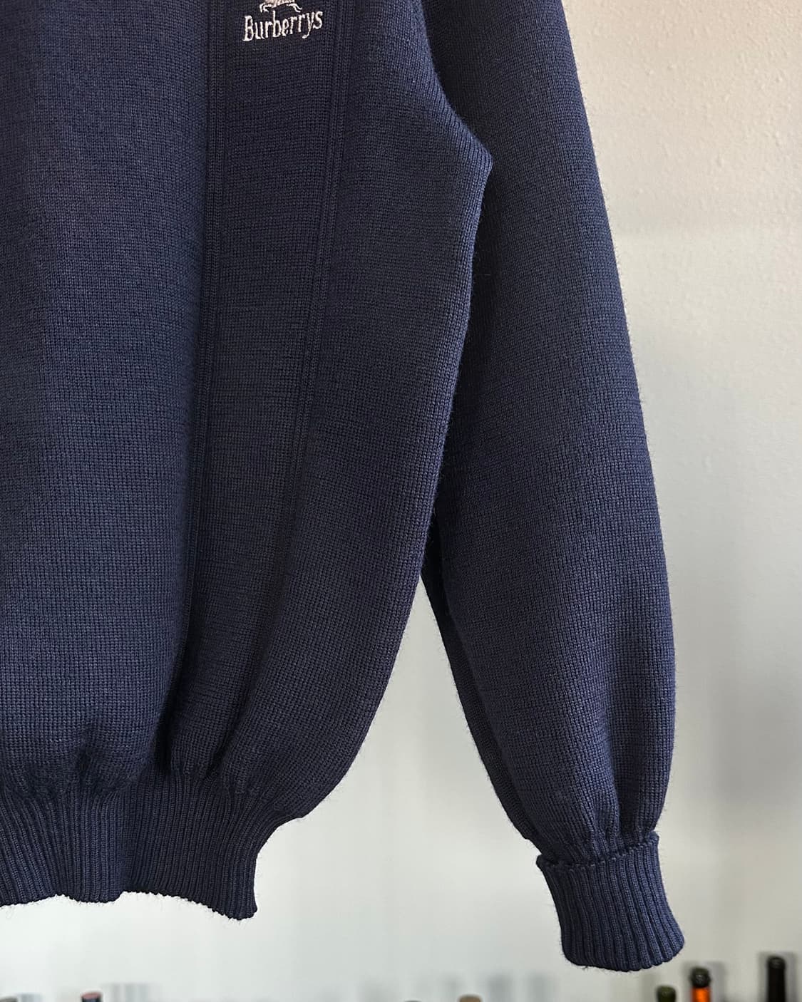[M]버버리 BURBERRYS 엘보 패치 코만도 니트 네이비 상품이미지6