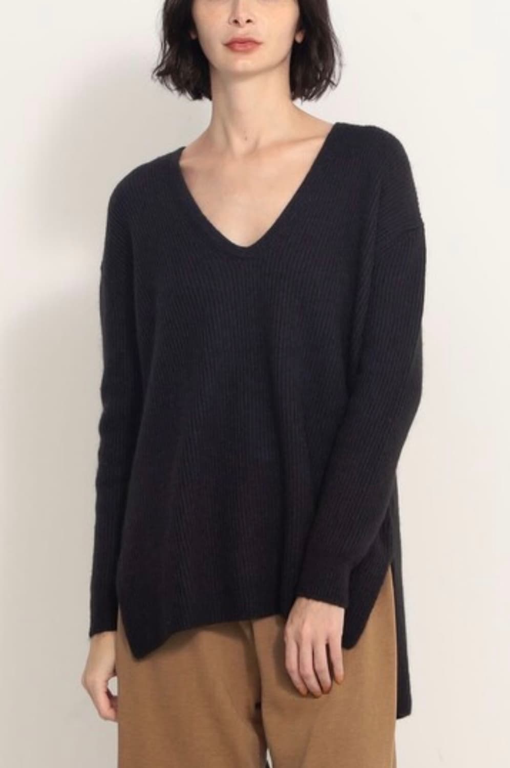 (정품/새상품) 제임스펄스 여성 블랙 V넥 풀오버 니트 상품이미지6