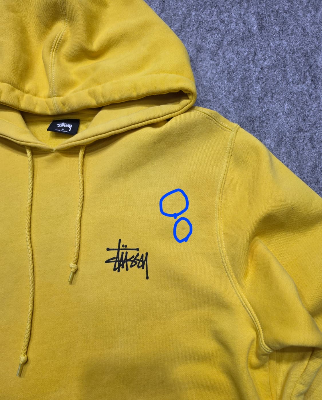 스투시 빈티지 베이직 스탁 백 빅로고 후드티 S 상품이미지4