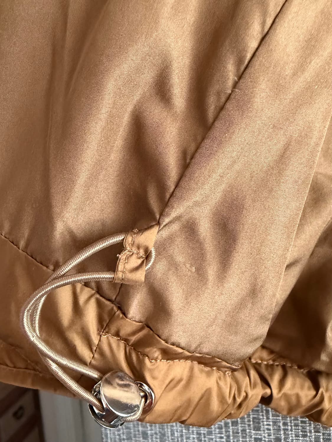 자바손 다운 경량 패딩 점퍼 카멜 브라운 후드 다운 자켓 L사이즈 여행 상품이미지7