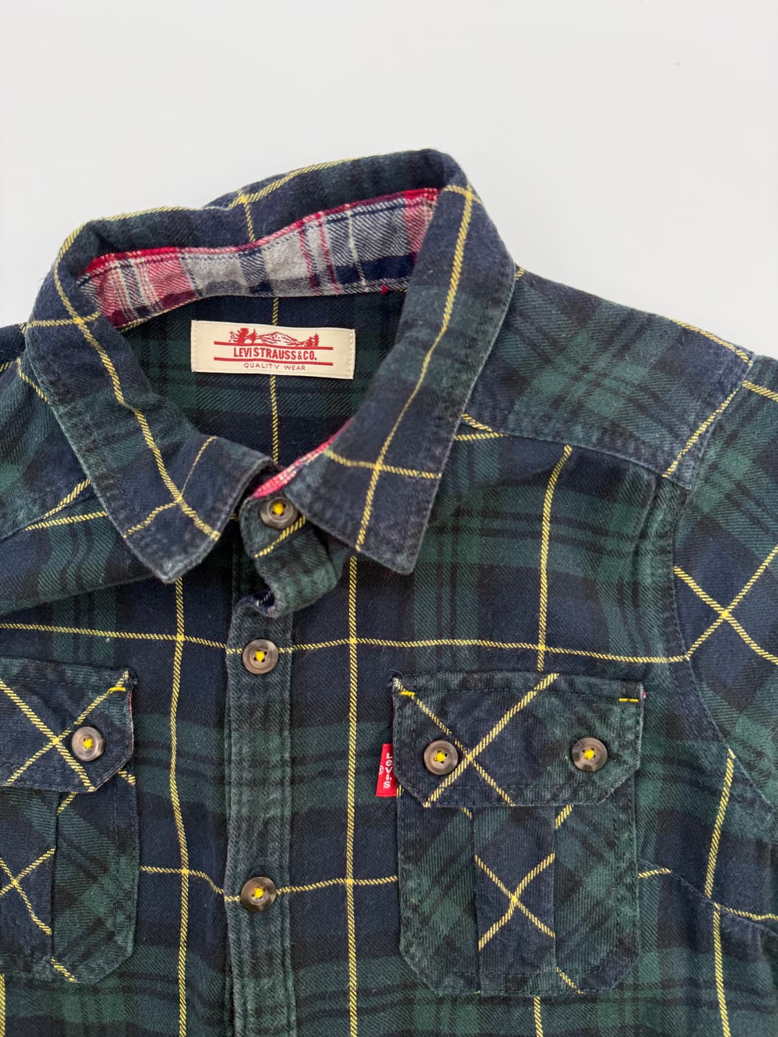 빈티지 리바이스 체크 셔츠 미니 원피스 상품이미지4