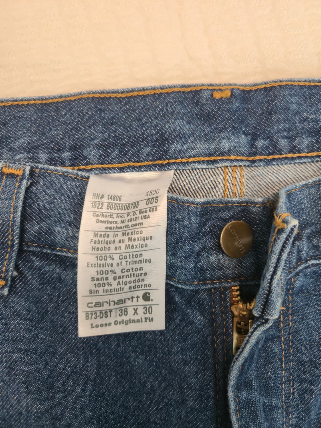 칼하트 더블니 데님 36x30 상품이미지5