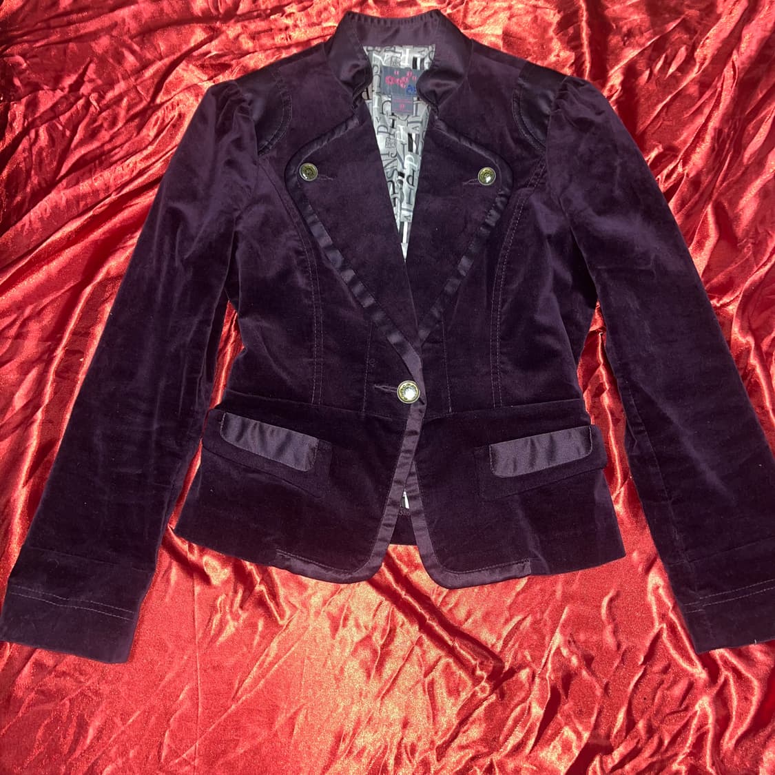 퍼플 리본 블레이져 갸루 고딕 고스 상품이미지4