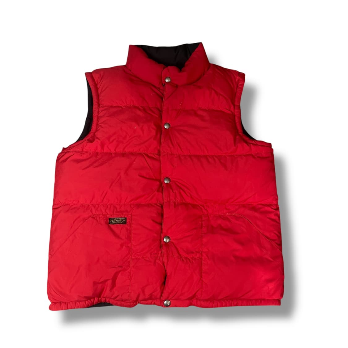 폴로 랄프로렌 리버시블 레드 포니 블랙 베스트 푸퍼 XL 상품이미지4