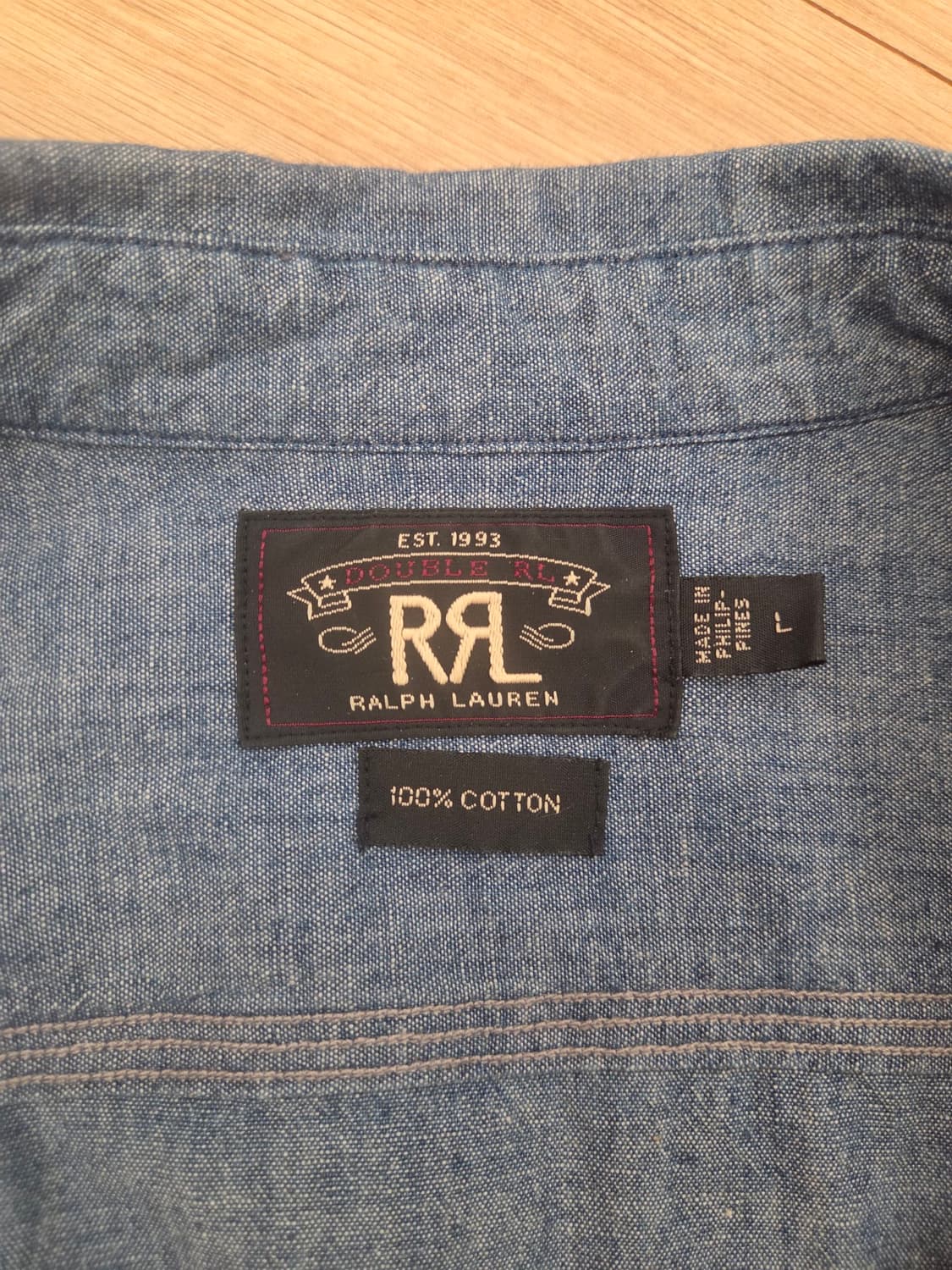 RRL 인디고 샴브레이 워크셔츠 상품이미지2