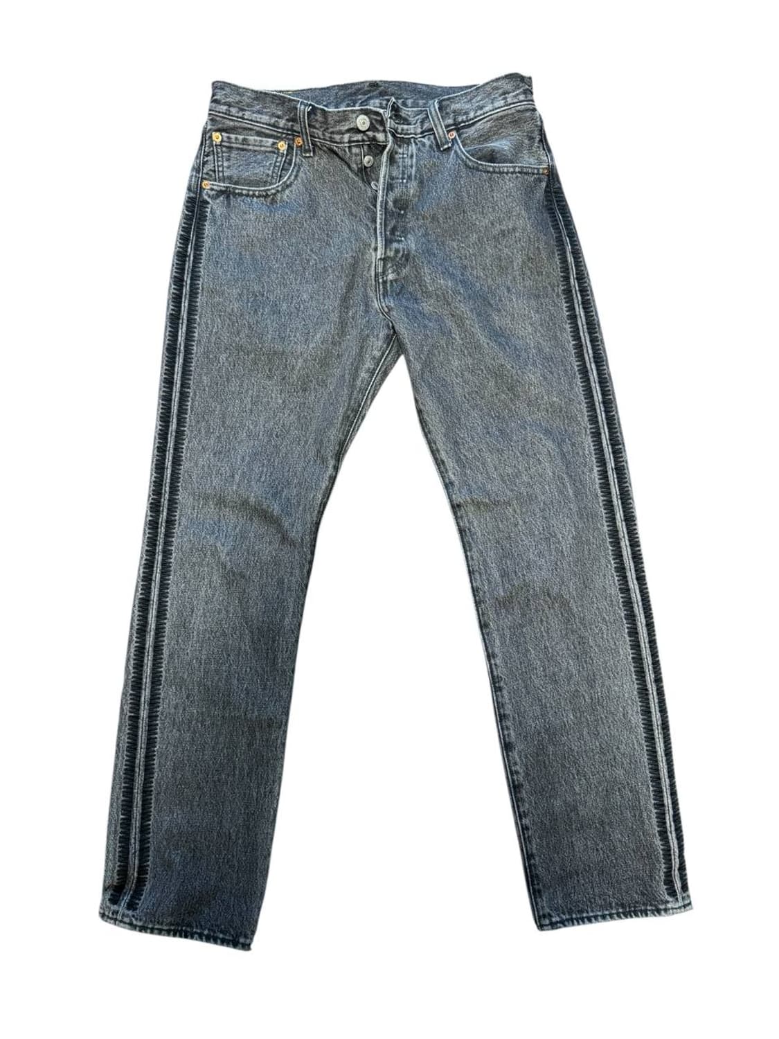 언더커버 리바이스 501 GIZ 데님 진 청바지 블랙 상품이미지1