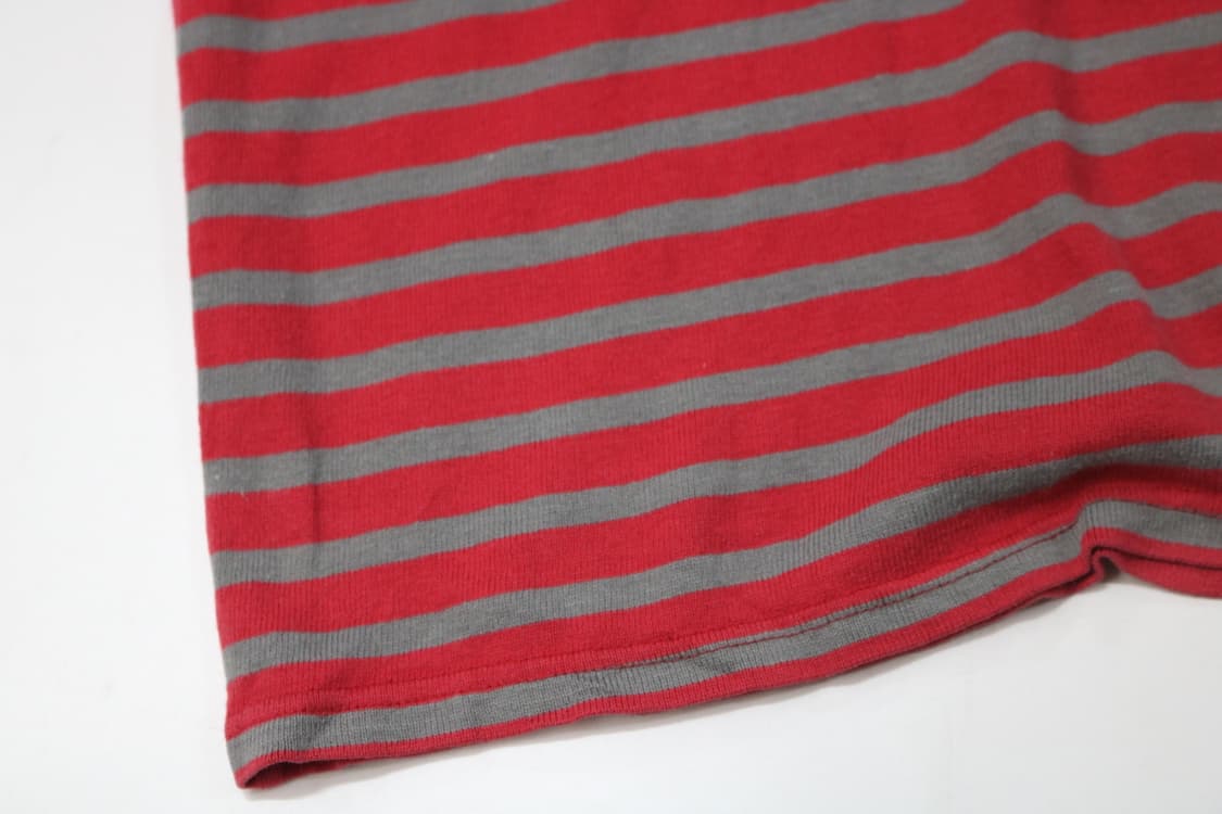 SHIPS 쉽스 레드 그레이 스트라이프 보트넥 긴팔 티셔츠 (L) 상품이미지5