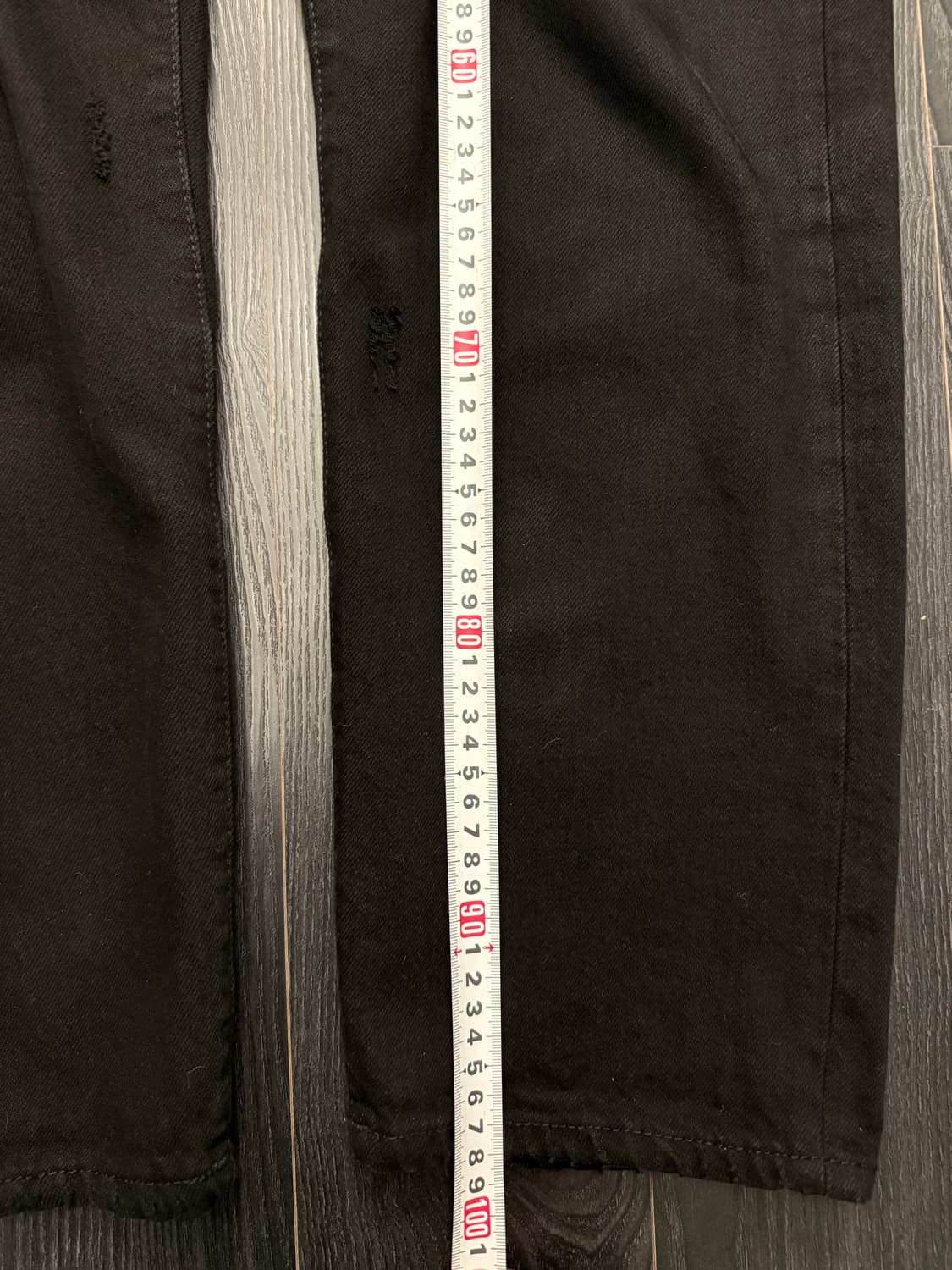 생로랑 스트레이트 핏 블랙 데님 33 상품이미지8